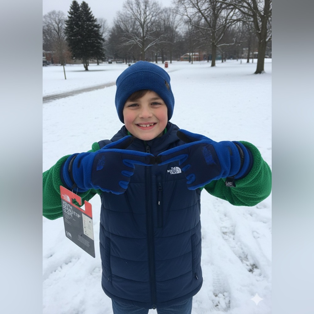 The North Face Kids' Blue Mittens